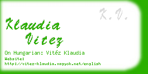 klaudia vitez business card