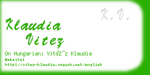 klaudia vitez business card